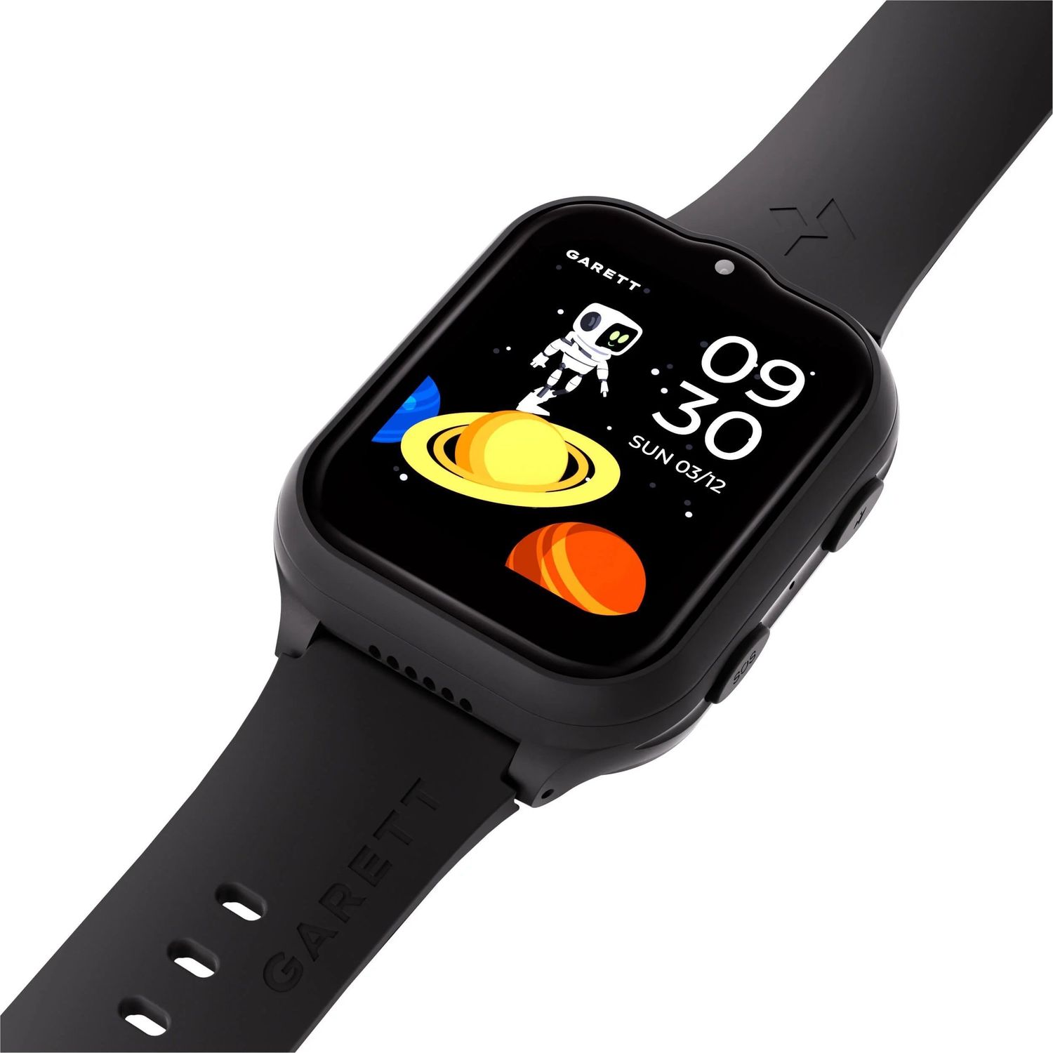 Smartwatch dziecięcy Garett Kids eSIM 4G czarny. Smartwatch dla dziewczynki, chłopca z whatsapp. Zegarek z GPS dla dziecka. Smartwatch dla dziecka na prezent..webp